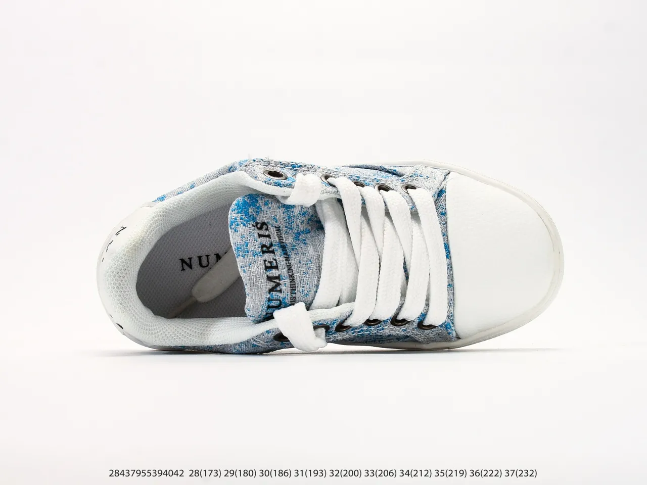 Purple and White Abstract Print Platform Sneakers