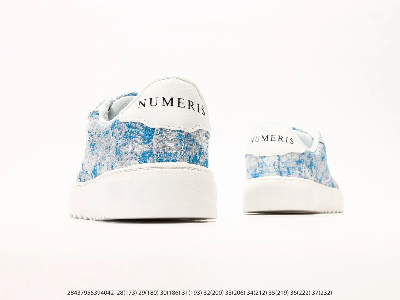 Purple and White Abstract Print Platform Sneakers