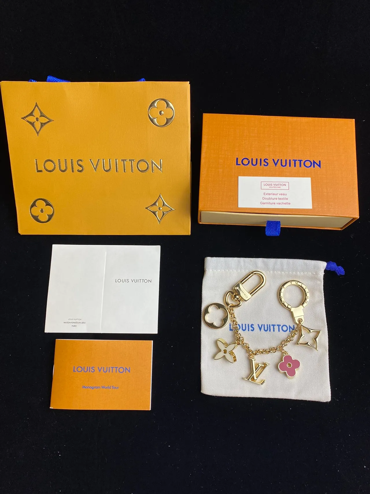 Louis Vuitton Gold Multicolor Metal Enamel Charms Phone Case