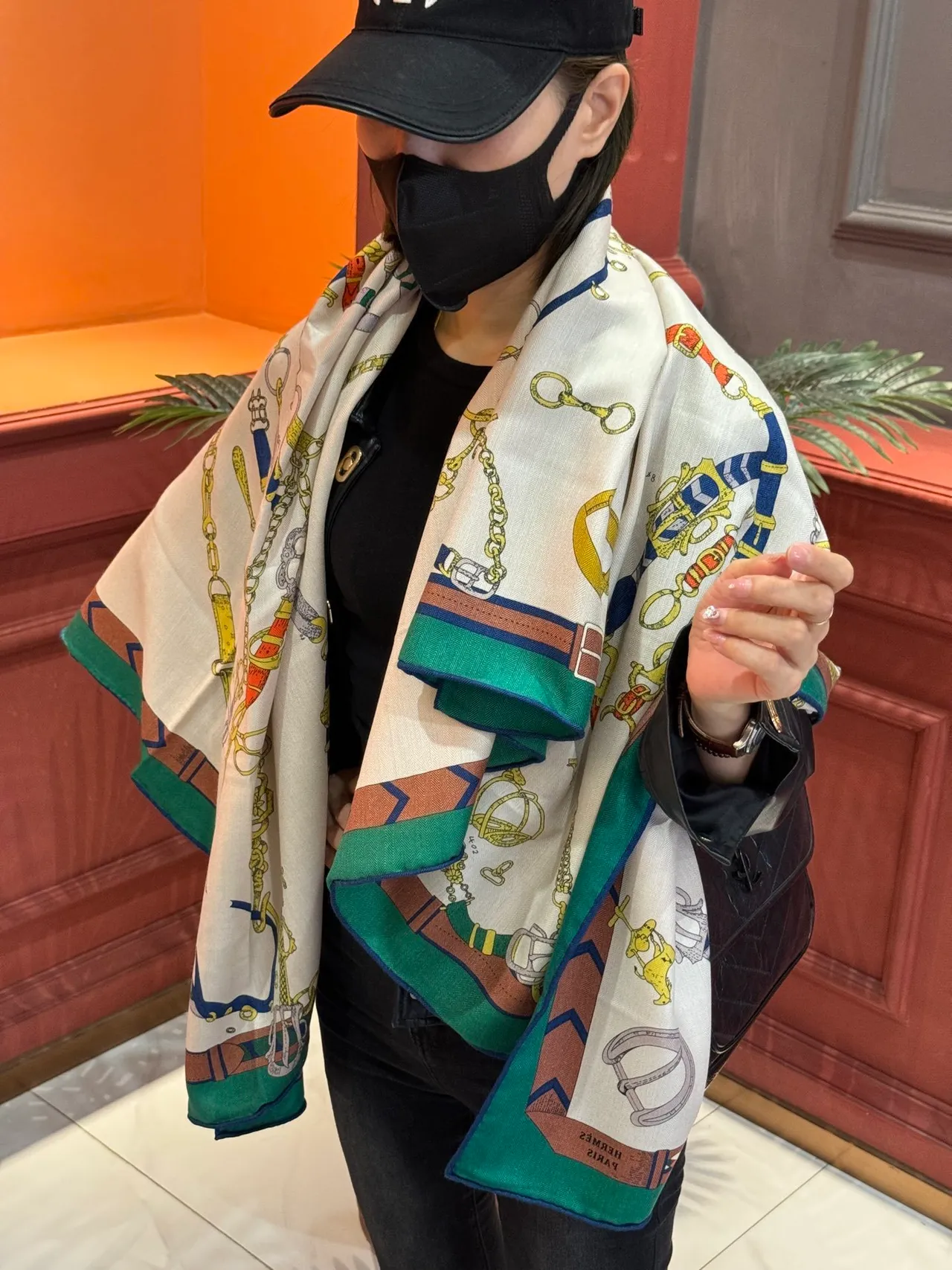 Hermès Les Déchaînés Multicolor Equestrian Hardware Silk Scarf
