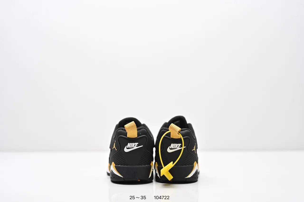 Air Jordan Black Orange Low-Top Layered Synthetic/mesh Upper Sneakers
