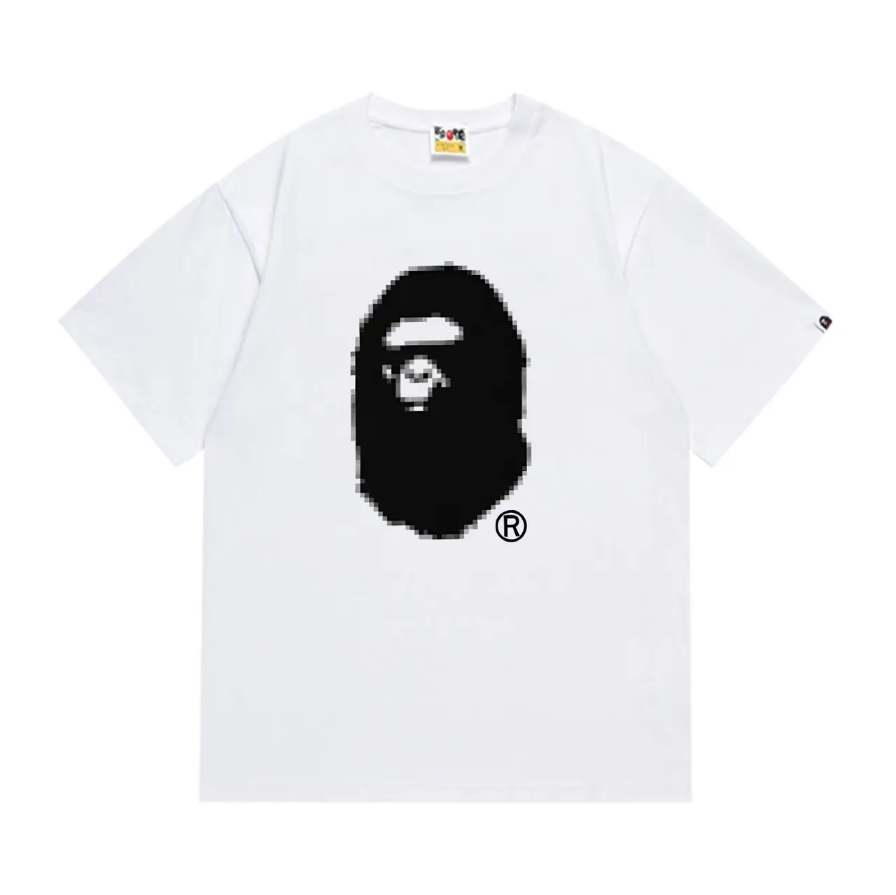 A Bathing Ape Pixelated Ape Head Black T-Shirt