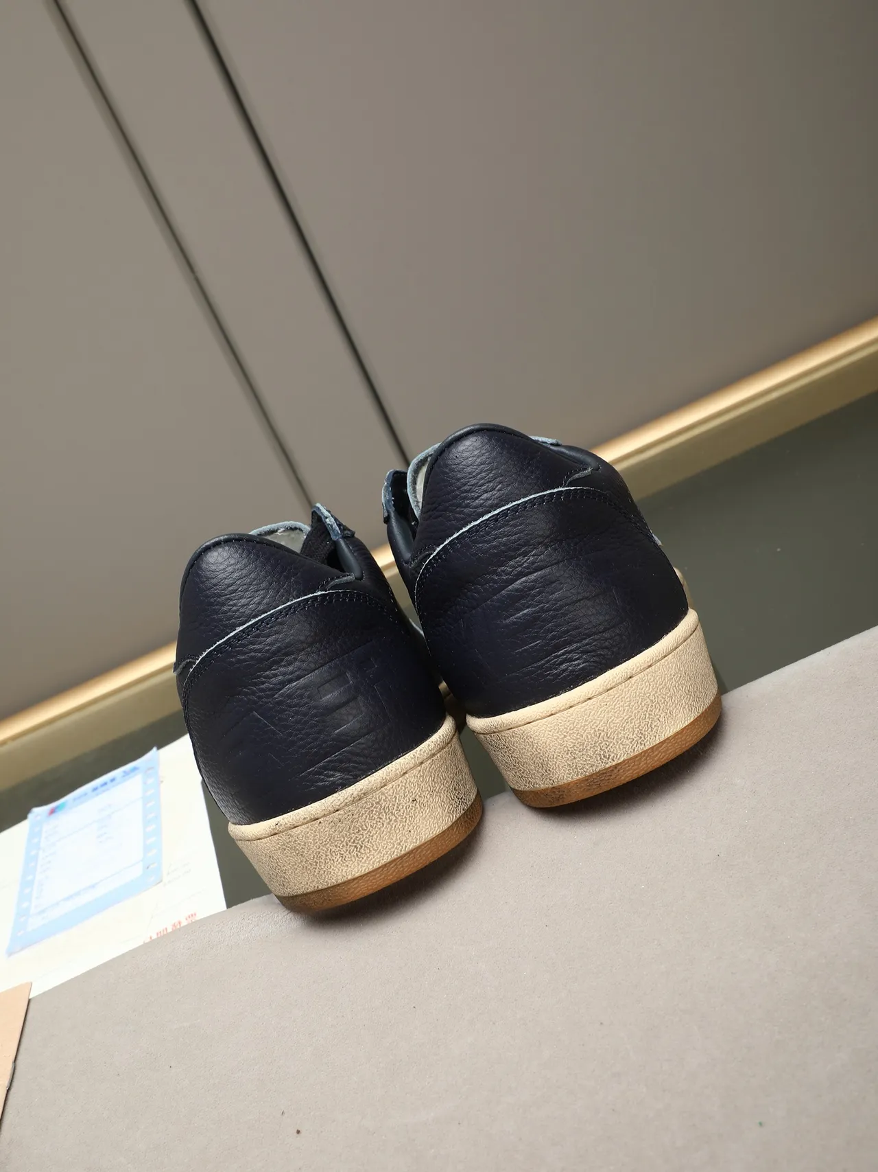 Golden Goose All Star Navy Peppled Leather Lifestyle Sneakers