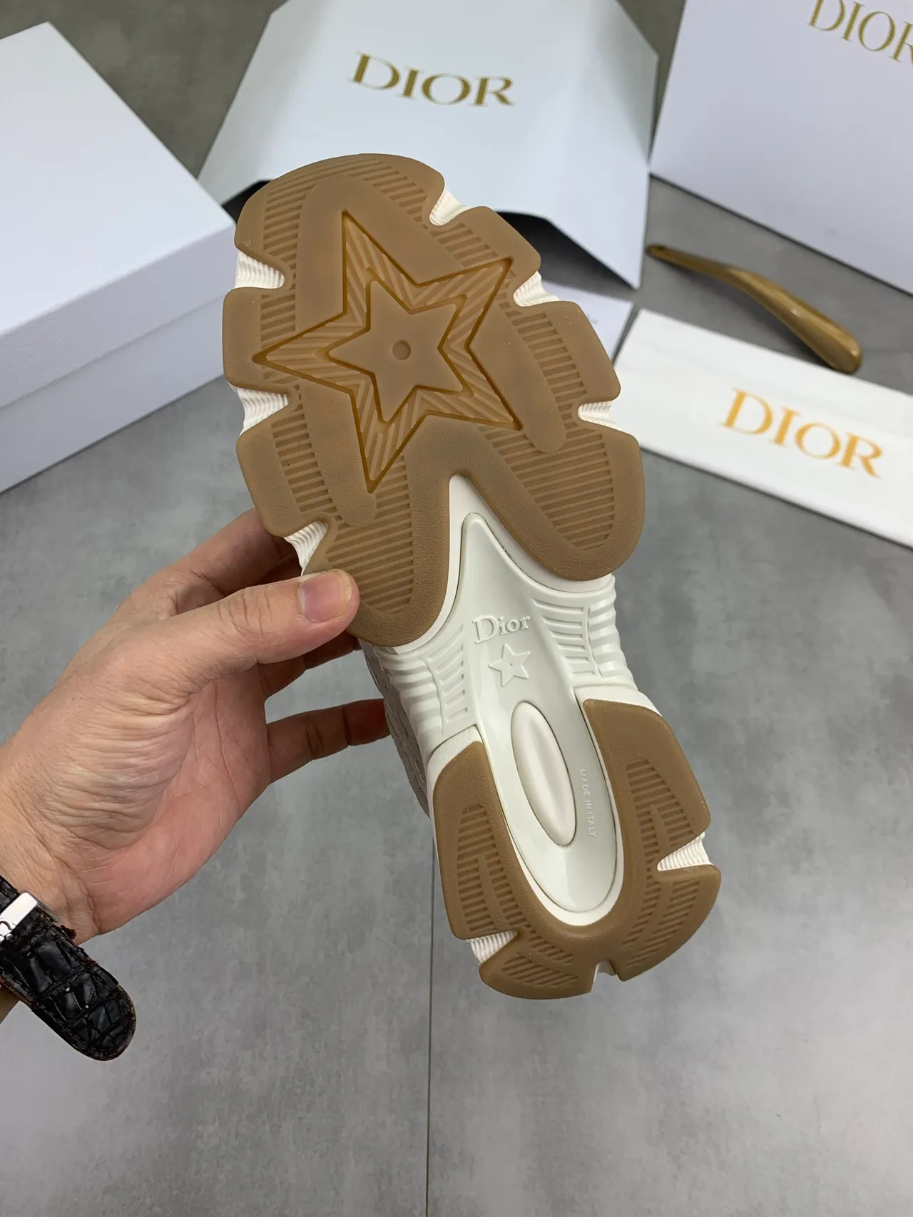 Dior B23 Monogrammed Mesh Chunky Sneakers
