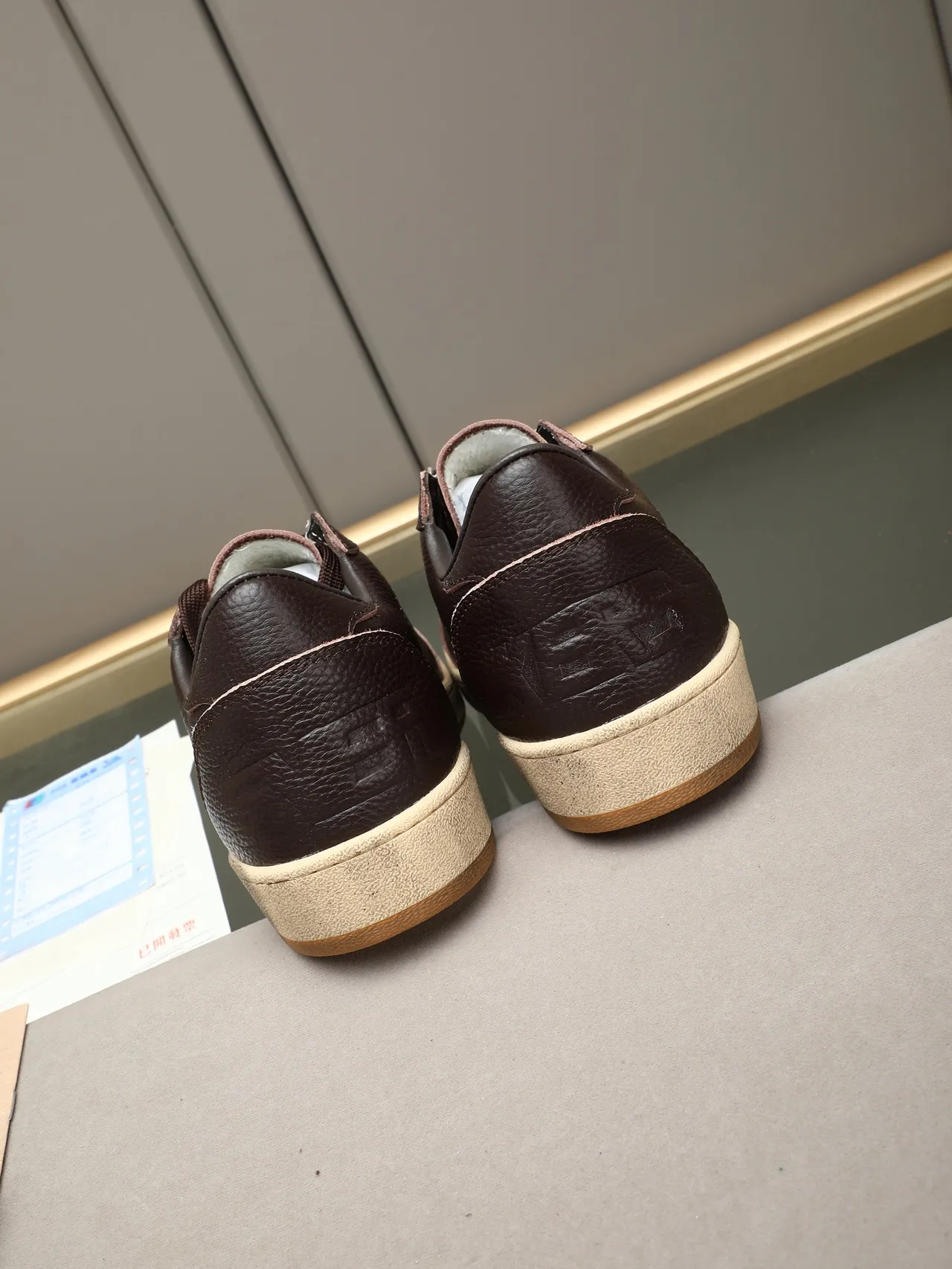 Golden Goose Ball Star Brown Pebbled Leather Lifestyle Sneakers