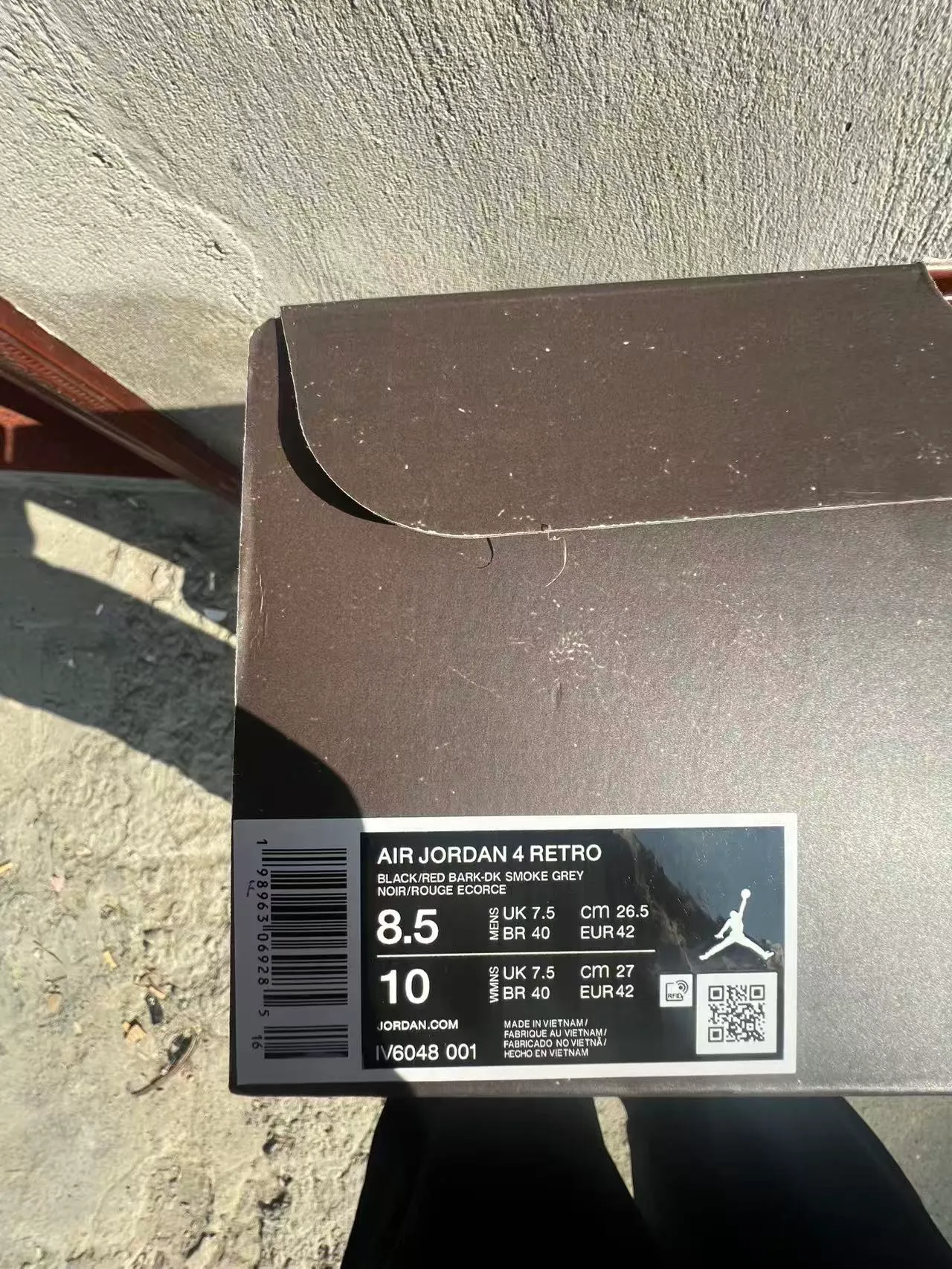 Air Jordan 4 Gray Black Beige Orange Basketball Shoes
