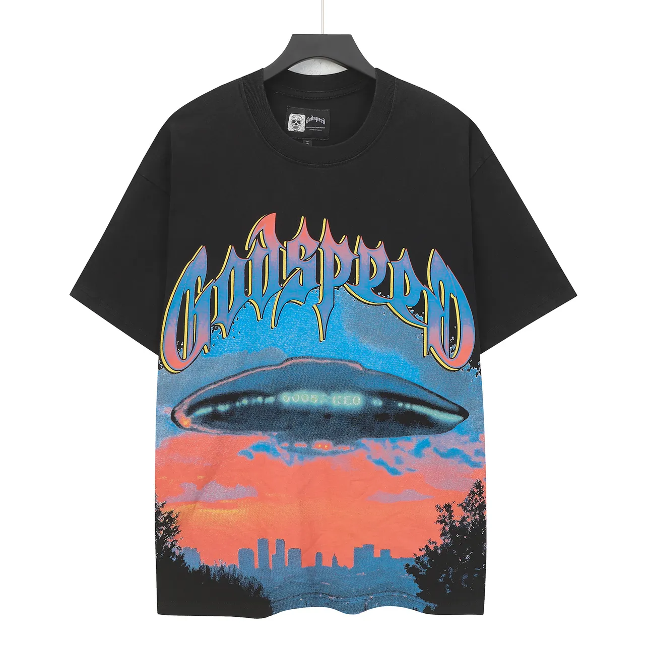 Godspeed Black Multicolor Oversized Fit Graphic Print T-Shirt