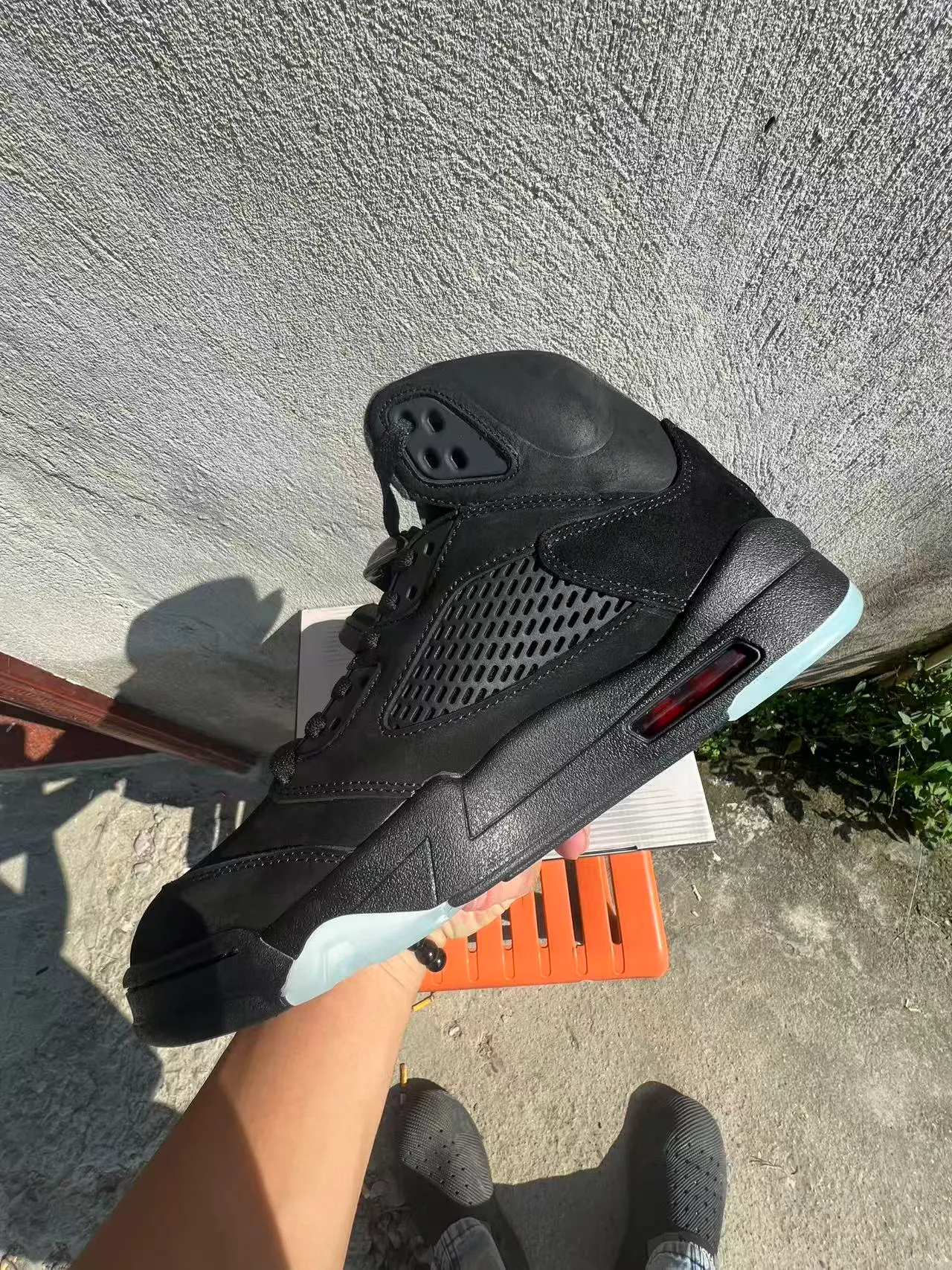 Air Jordan 5 Black Red Flame Basketball Shoes
