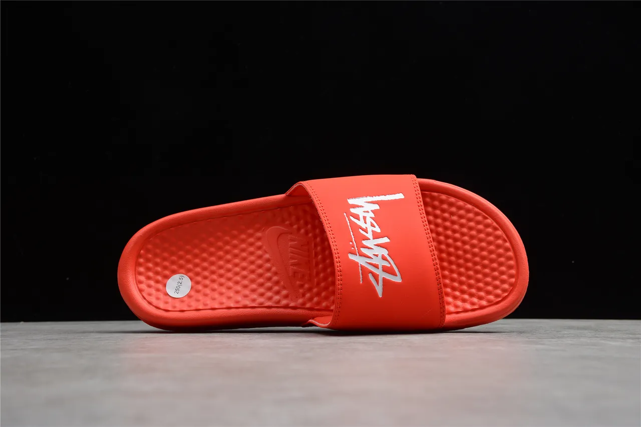 Stussy x Nike Benassi Slide Orange Slippers