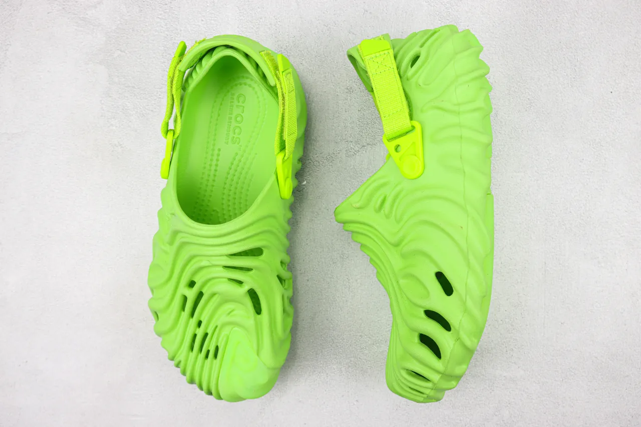 Crocs Echo Clog Neon Lime Green Molded Foam Clog