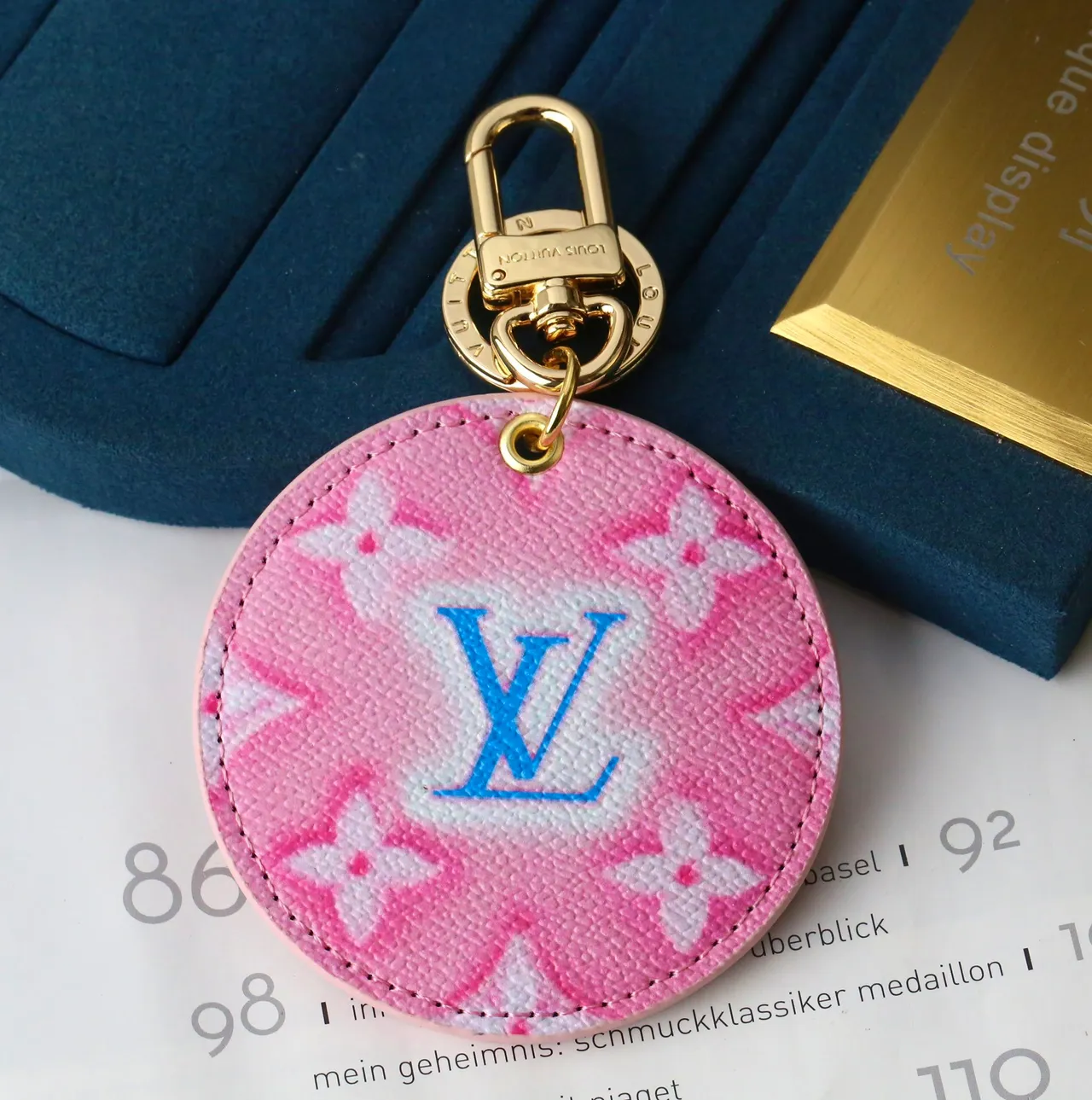 Louis Vuitton Pink Blue Circular Fabric Crossbody Bag