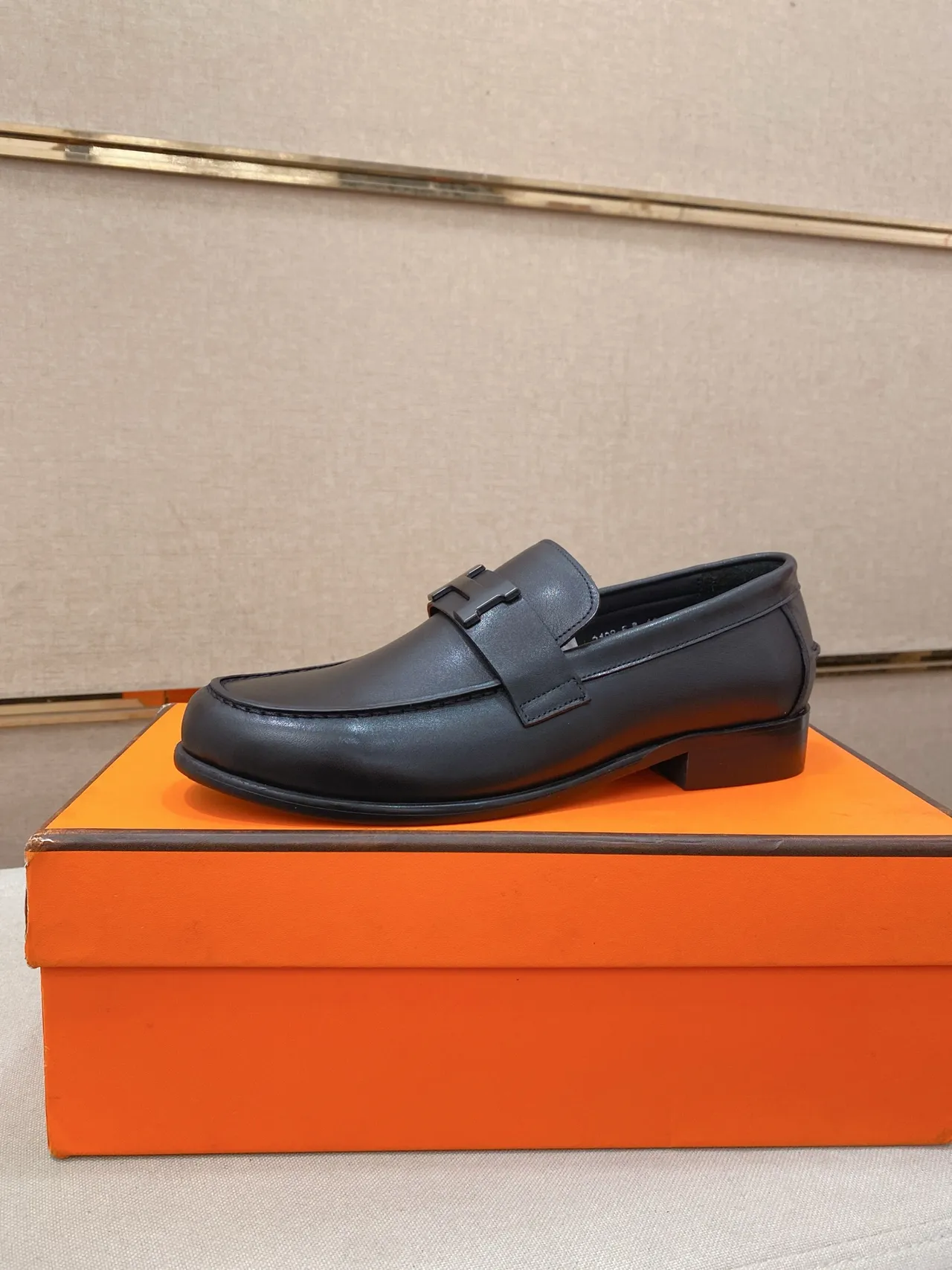 Hermès H-Loafer Black Leather Loafer
