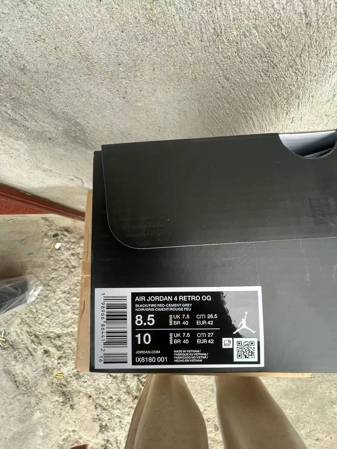 Air Jordan 4 Black Red Gray Basketball Shoes
