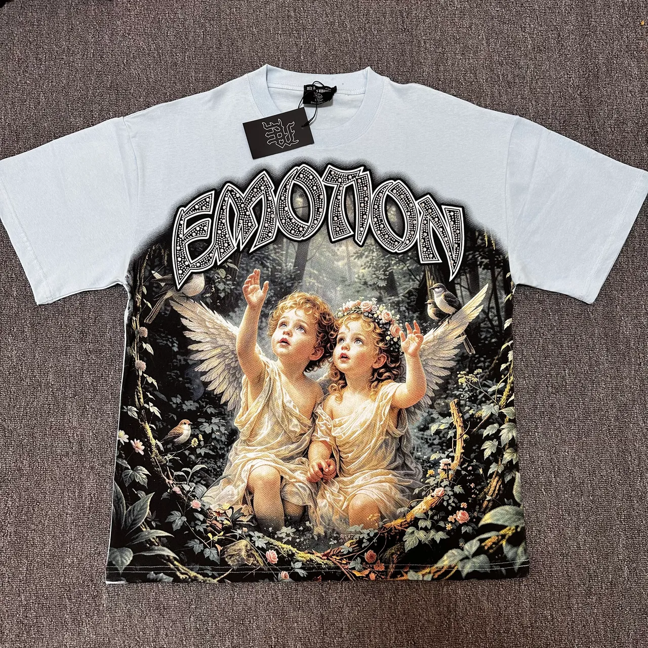 Mixed Emotion Graphic Print Crew Neck T-Shirt