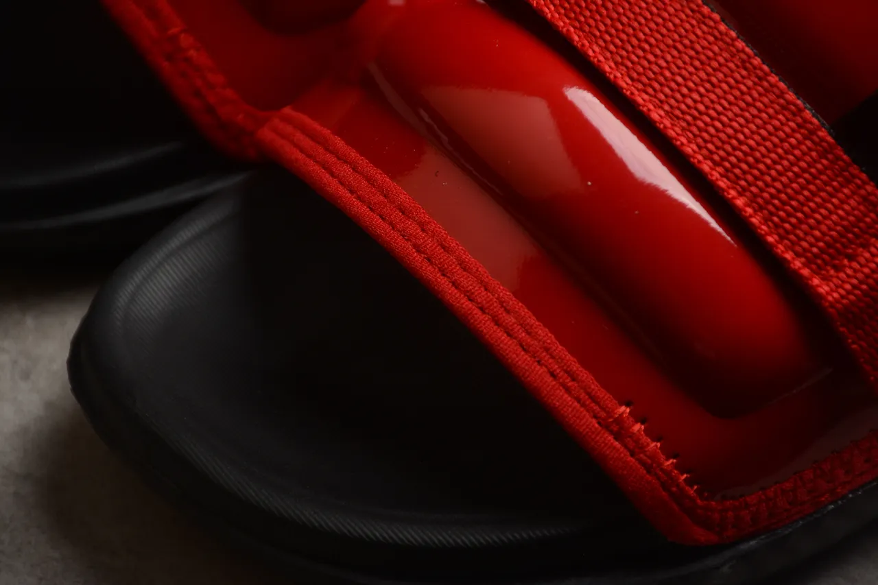 Air Jordan Hydro 7 Glossy Red Black Slippers