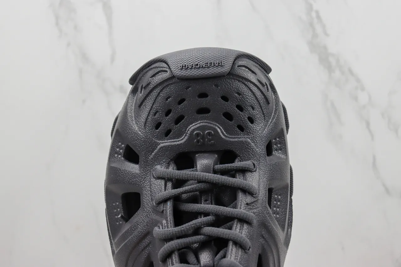 Crocs Gray Monolithic Molded Foam Ventilated Cutout Design Chunky Sneakers