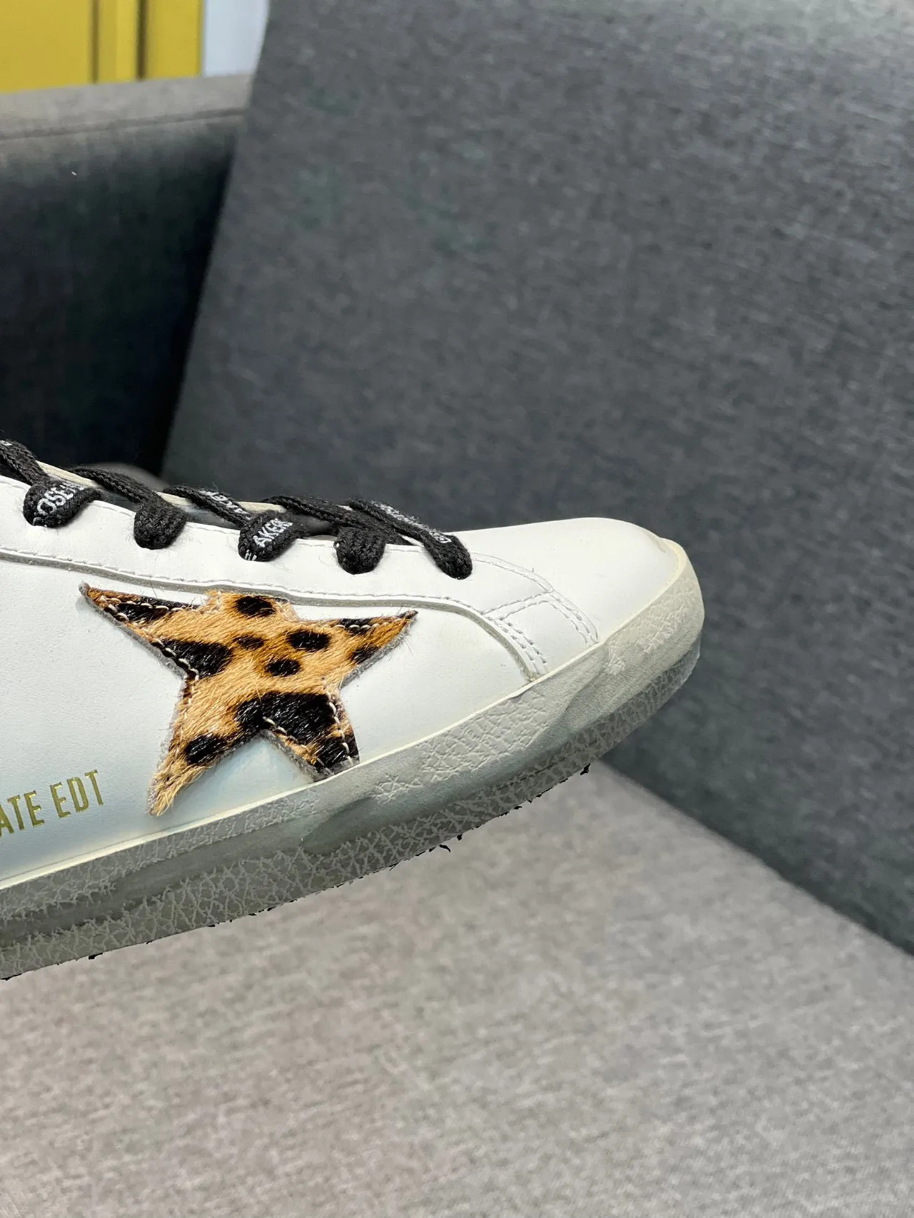 Golden Goose Super-Star Mule White Leopard Star Lifestyle Sneaker