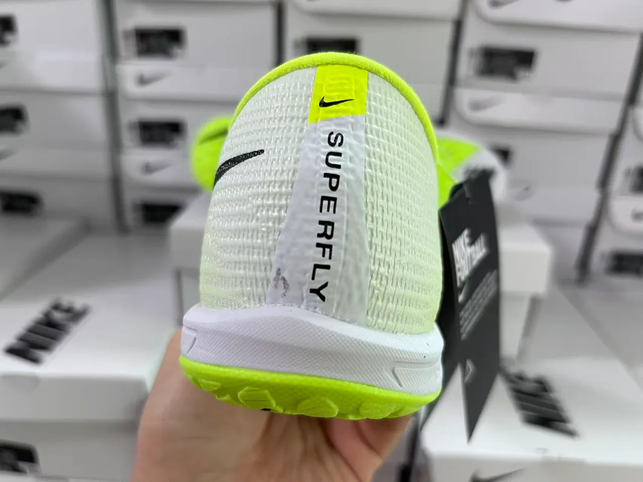 Nike Mercurial Flyweave Ultra Neon Yellow Black Indoor Soccer Shoes