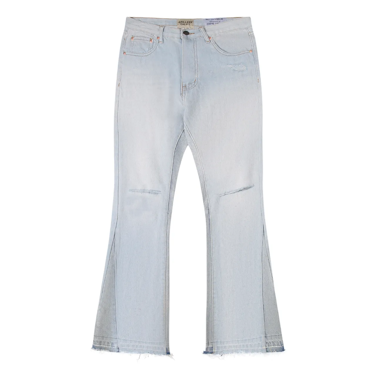 Gallery Dept Flared Distressed Light Wash Jeans