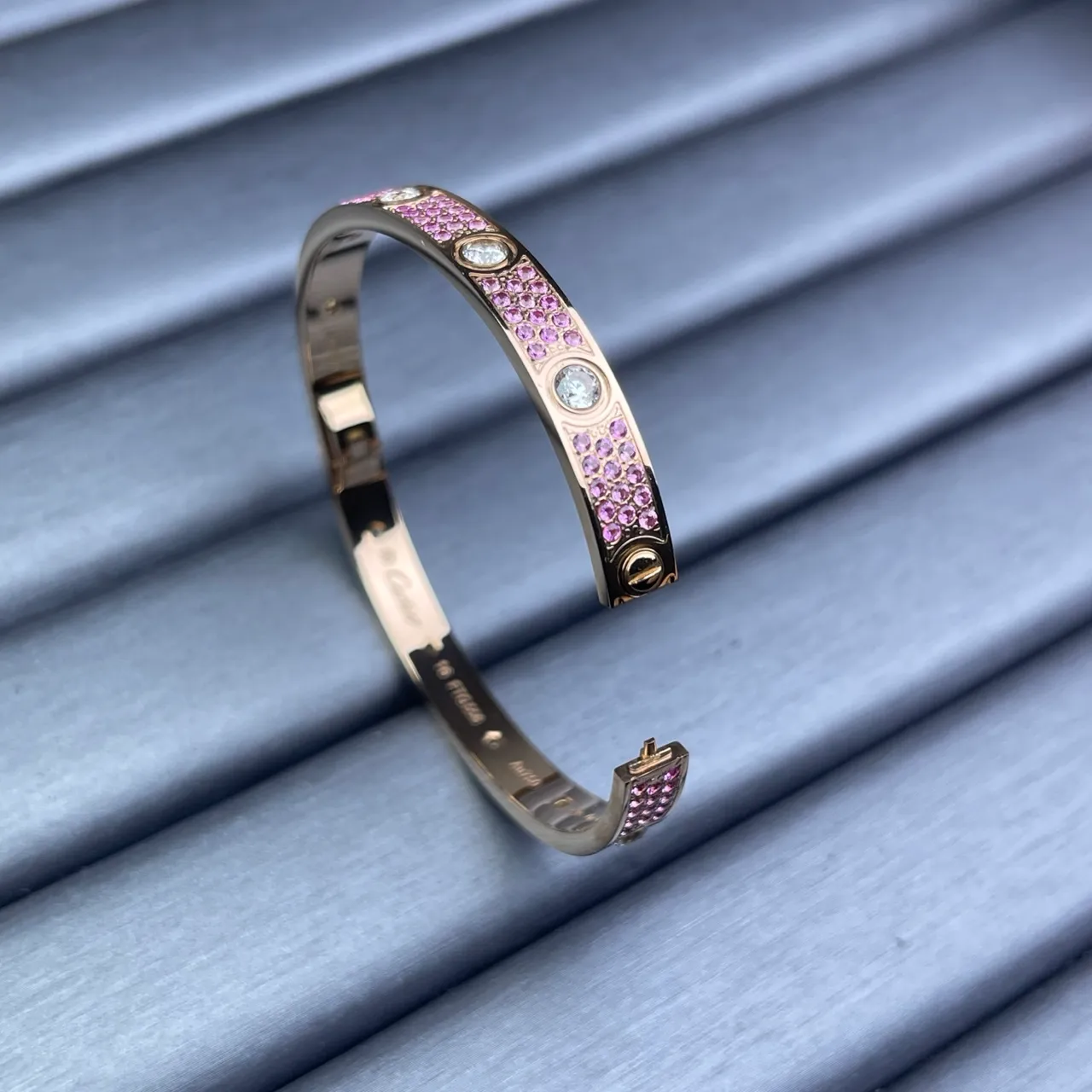 Cartier Juste un Clou Pavé Gemstone Bangle Bracelets