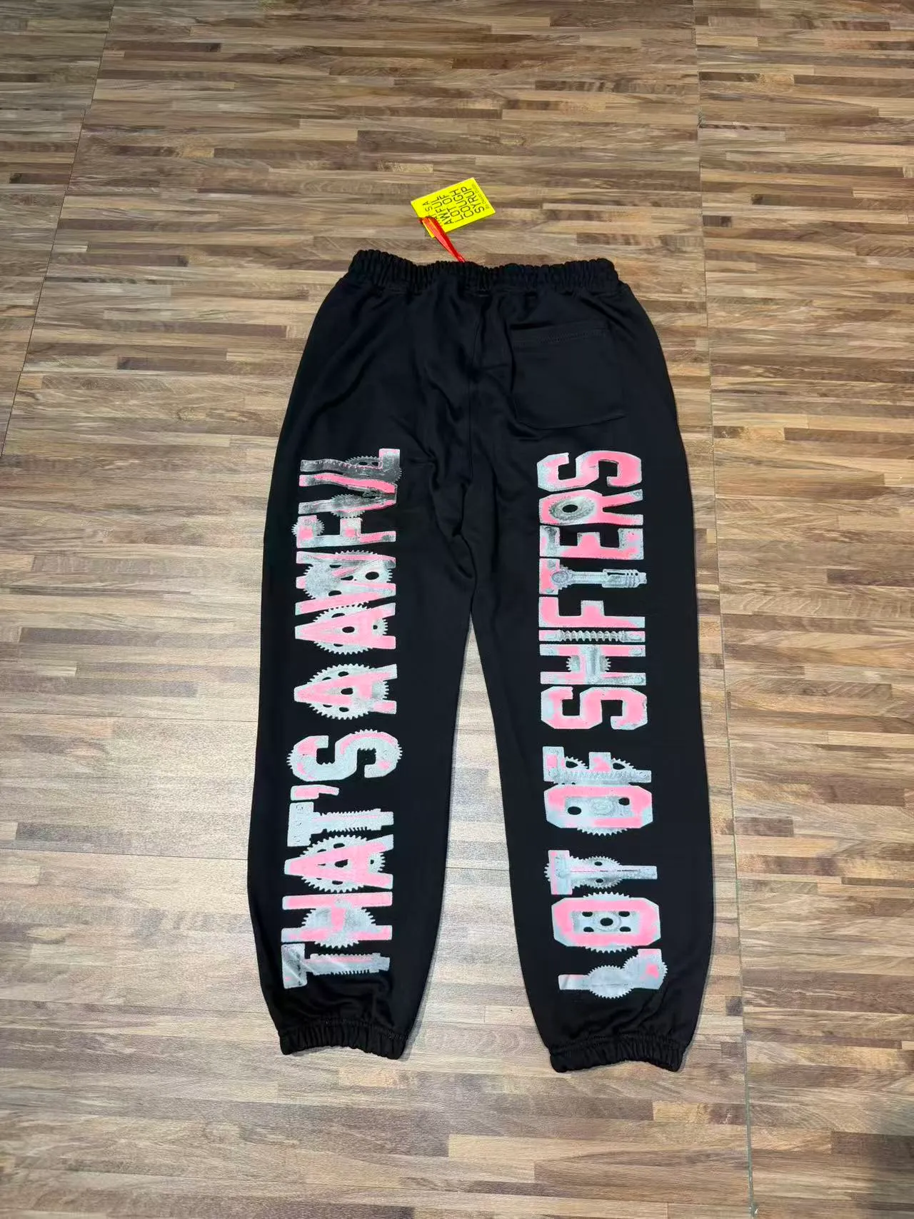 Black Graphic-Print Jogger-Style Sweatpants