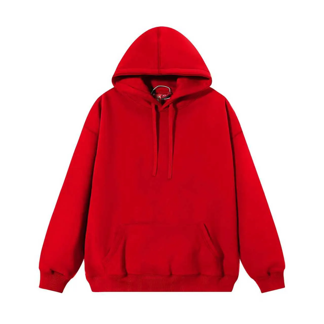 Supreme Box Logo Red Oversized Fit Fleece Construction Hoodie
