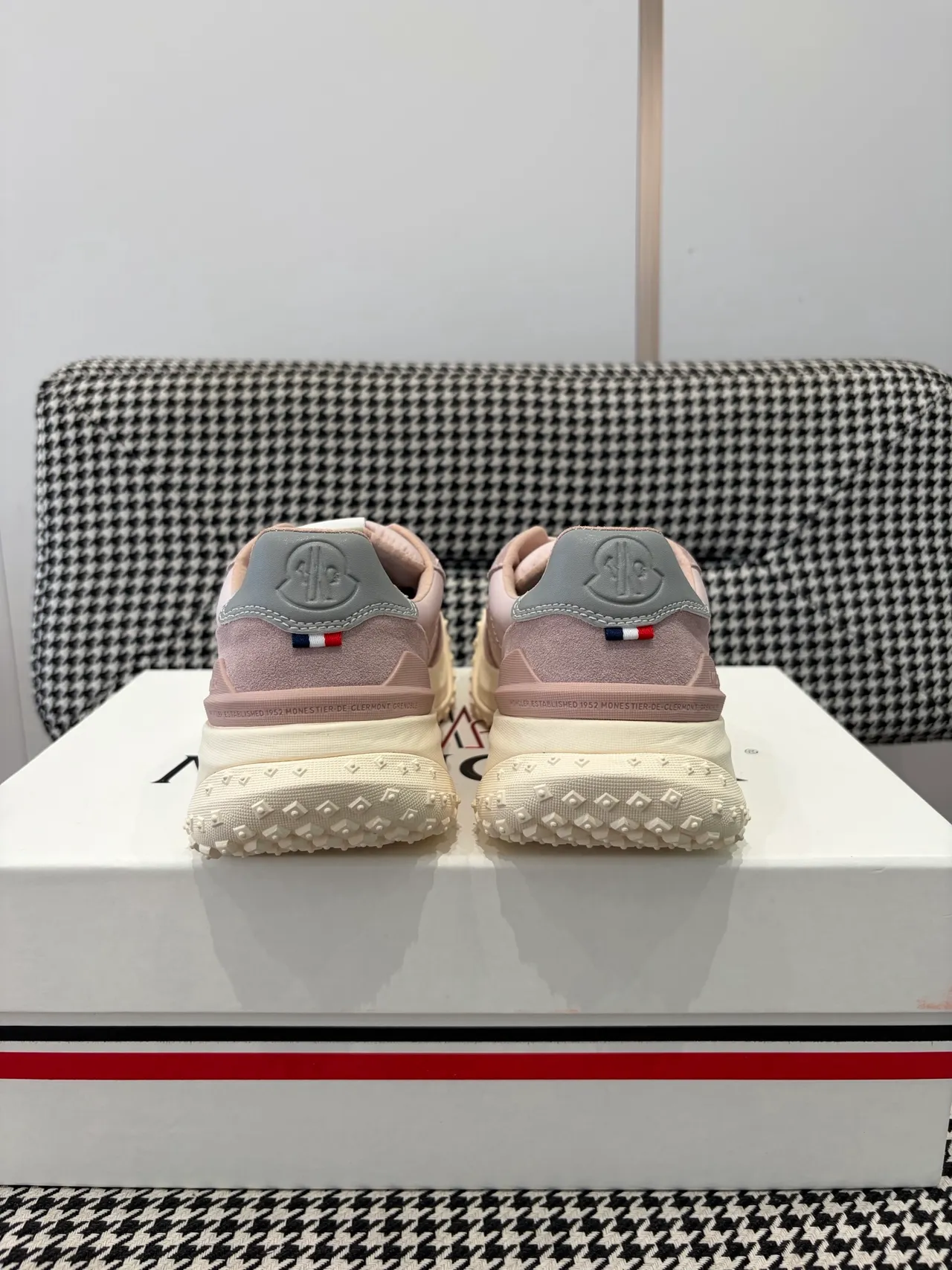 Moncler Lifestyle Sneaker Dusty Pink Suede and Textile Low-Top Sneakers