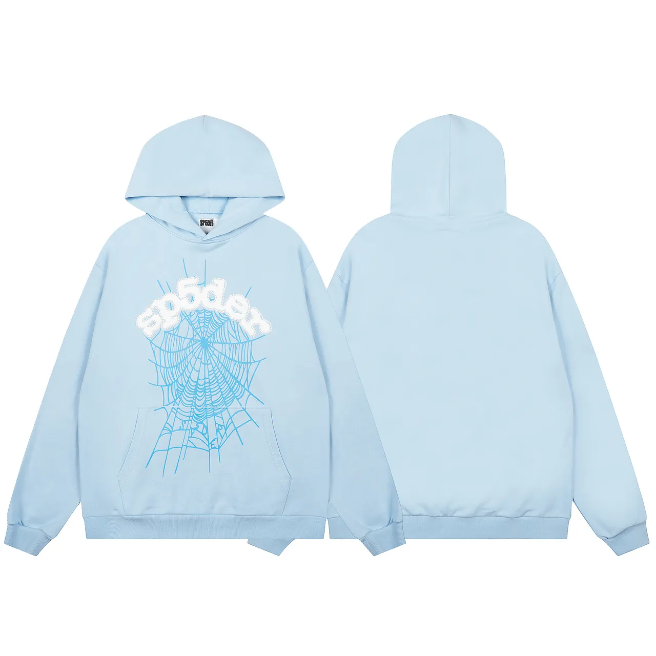 Sp5der Spiderweb Graphic Light Blue Tracksuit