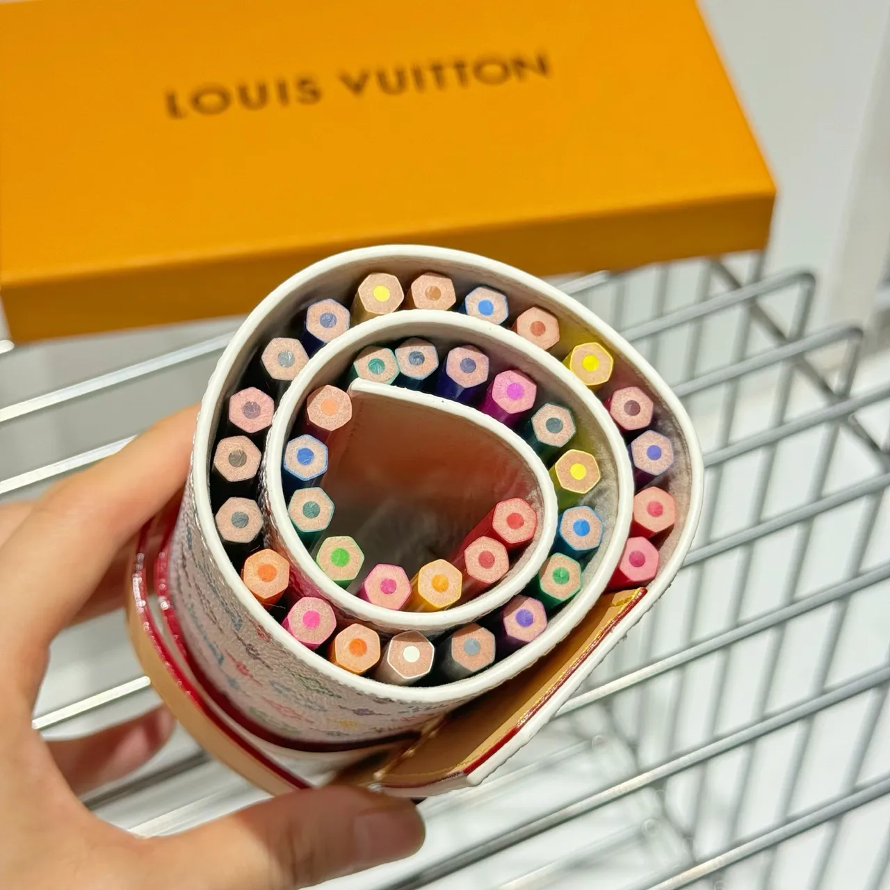 Louis Vuitton Multicolor Beige Roll-Top Monogram Print Wristlet