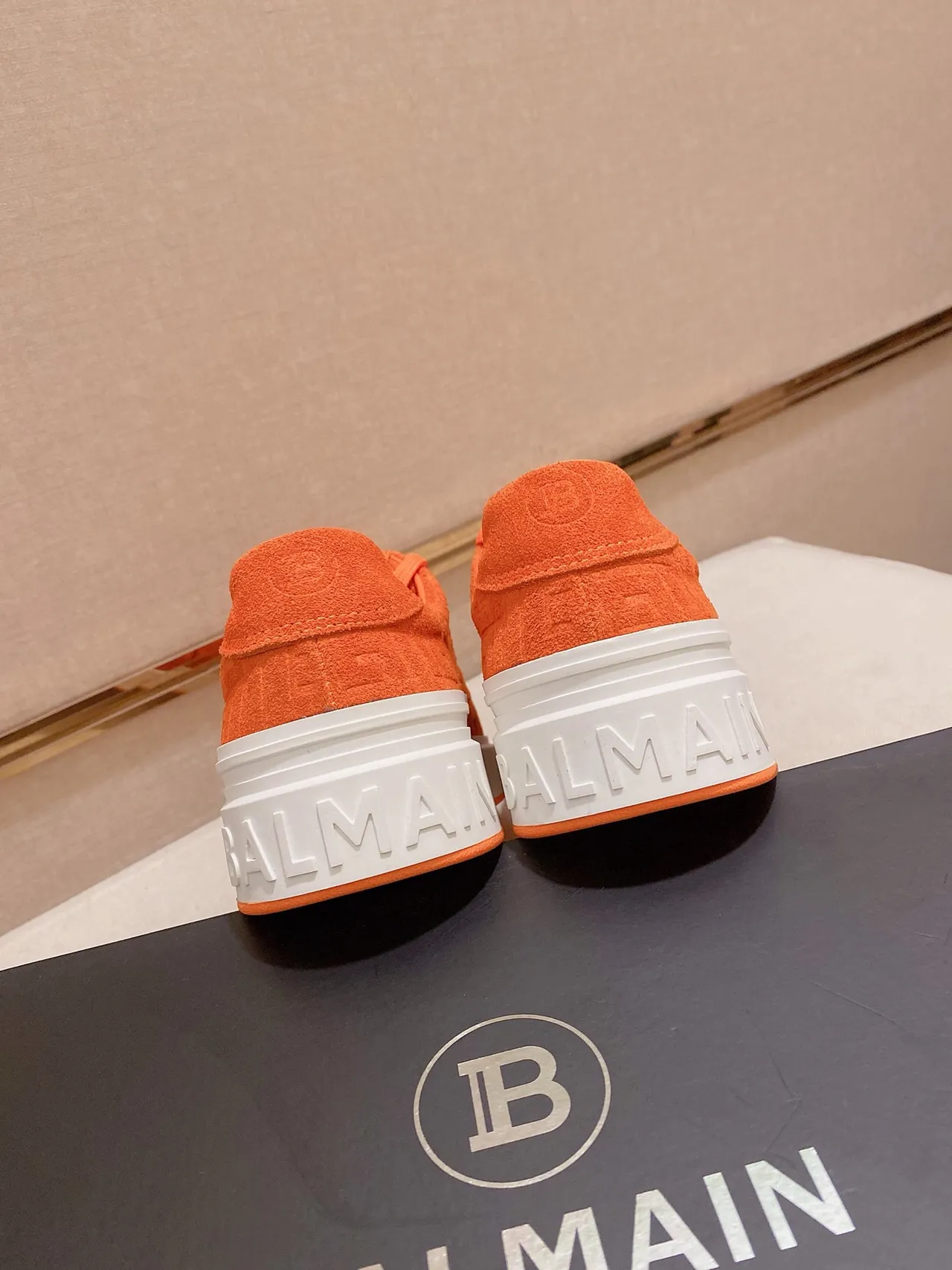Balenciaga Le City Orange Embossed Platform Lifestyle Sneakers