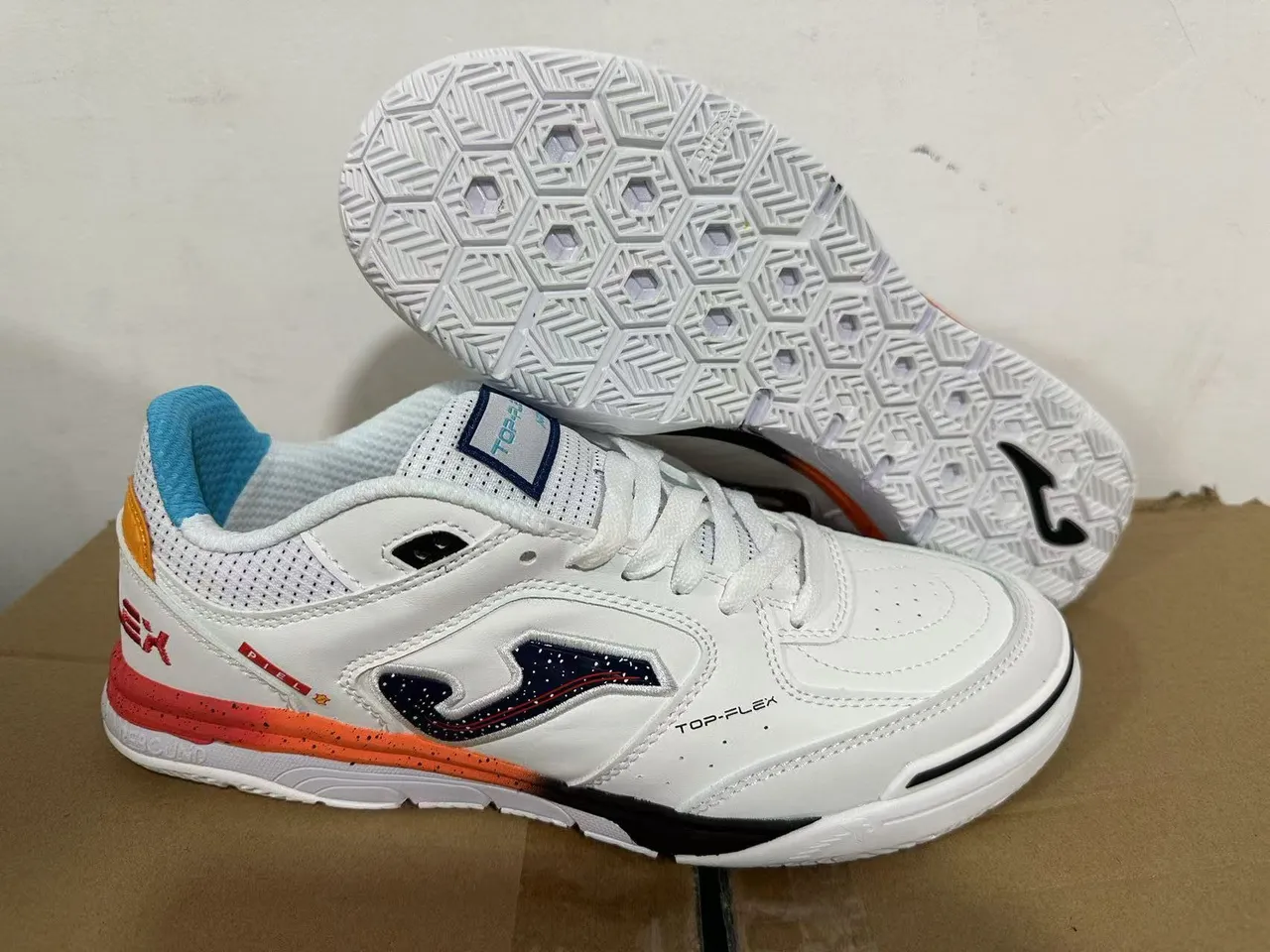 Joma Top-Flex White Neon Yellow Teal Lifestyle Sneakers