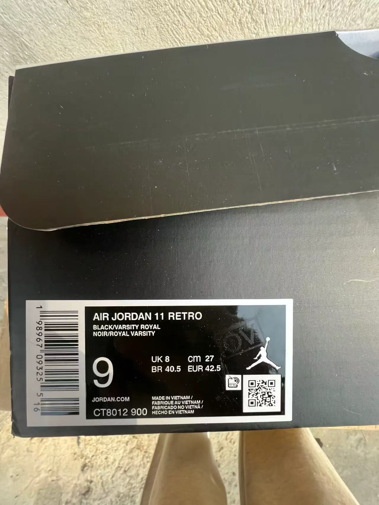 Air Jordan 11 Black White Icy Blue Basketball Shoes