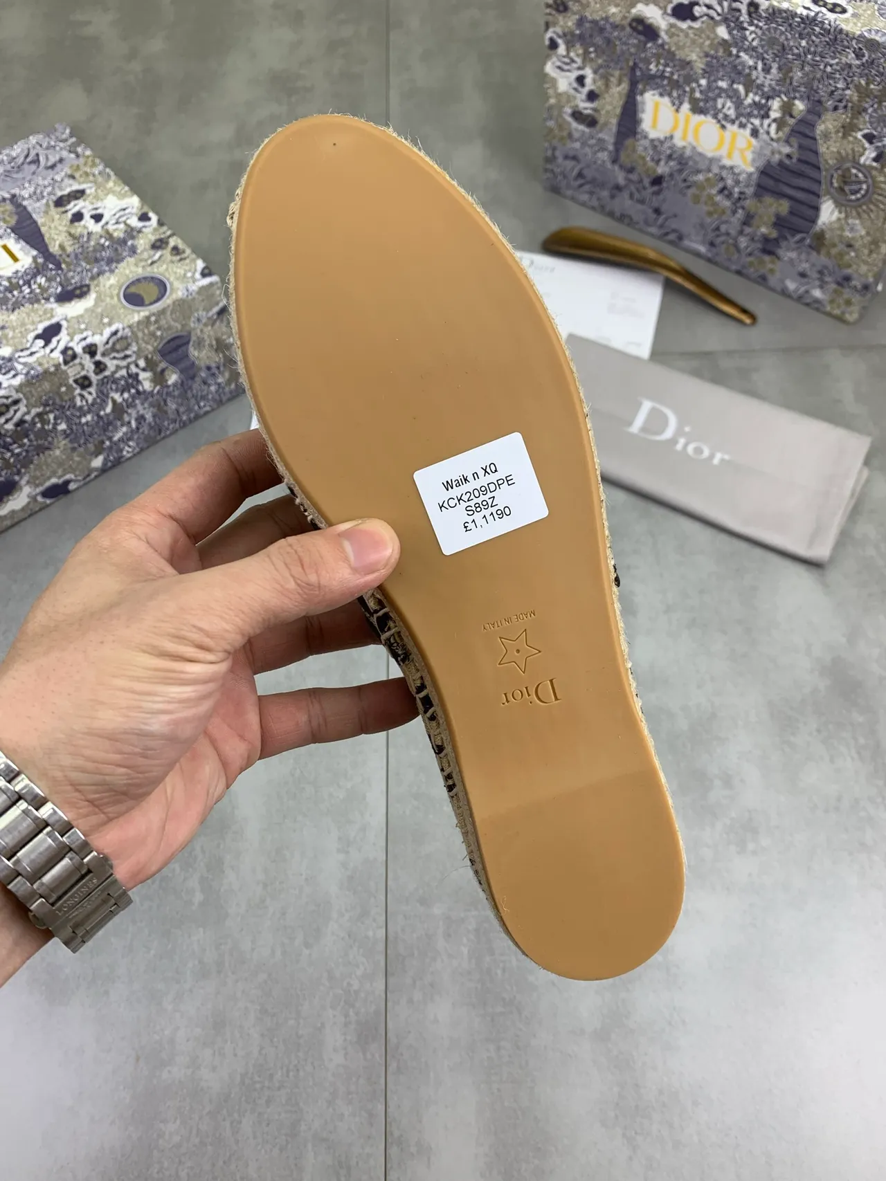 Dior J'Adior Leopard-Print Slip-On Espadrille Boat Shoes