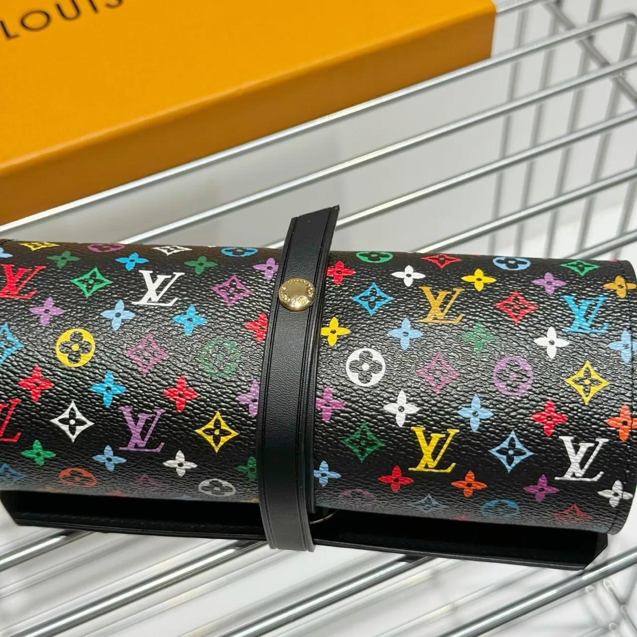 Louis Vuitton Black Multicolor Monogram Coated Canvas Handbag