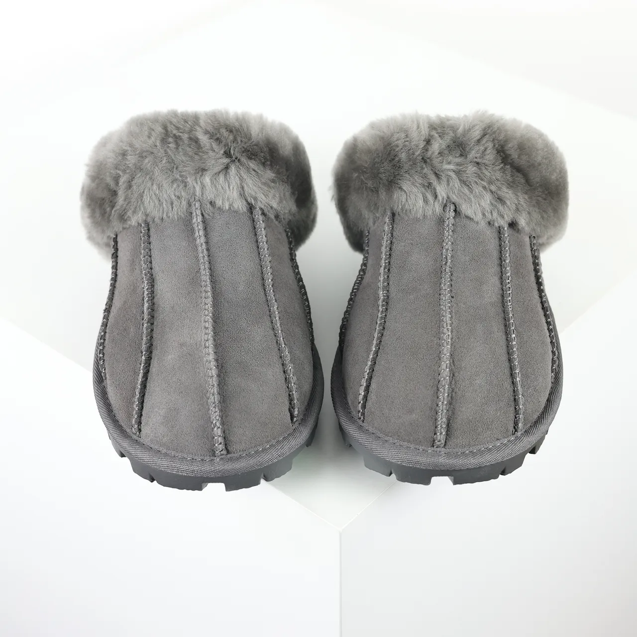 UGG Tasman Charcoal Gray Shearling-Lined Slipper