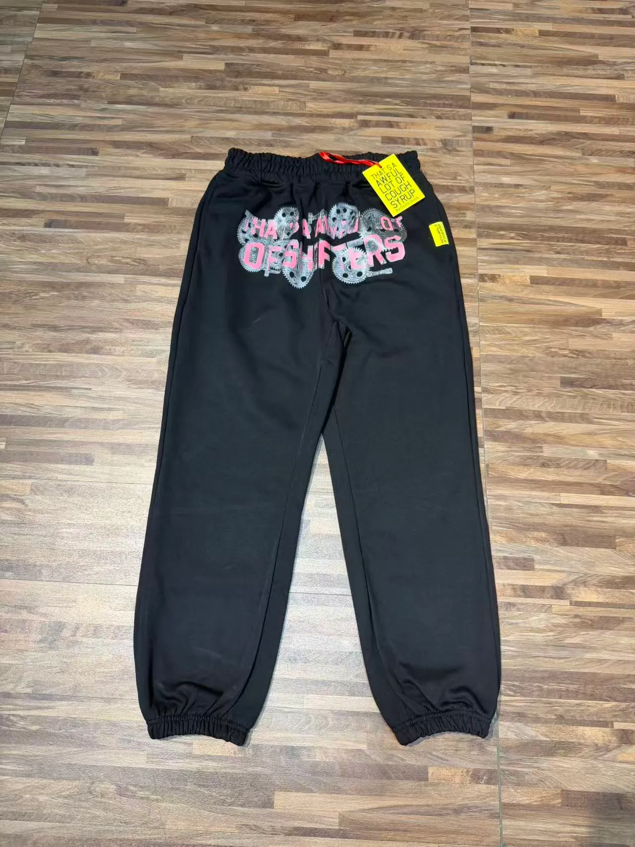 Black Graphic-Print Jogger-Style Sweatpants