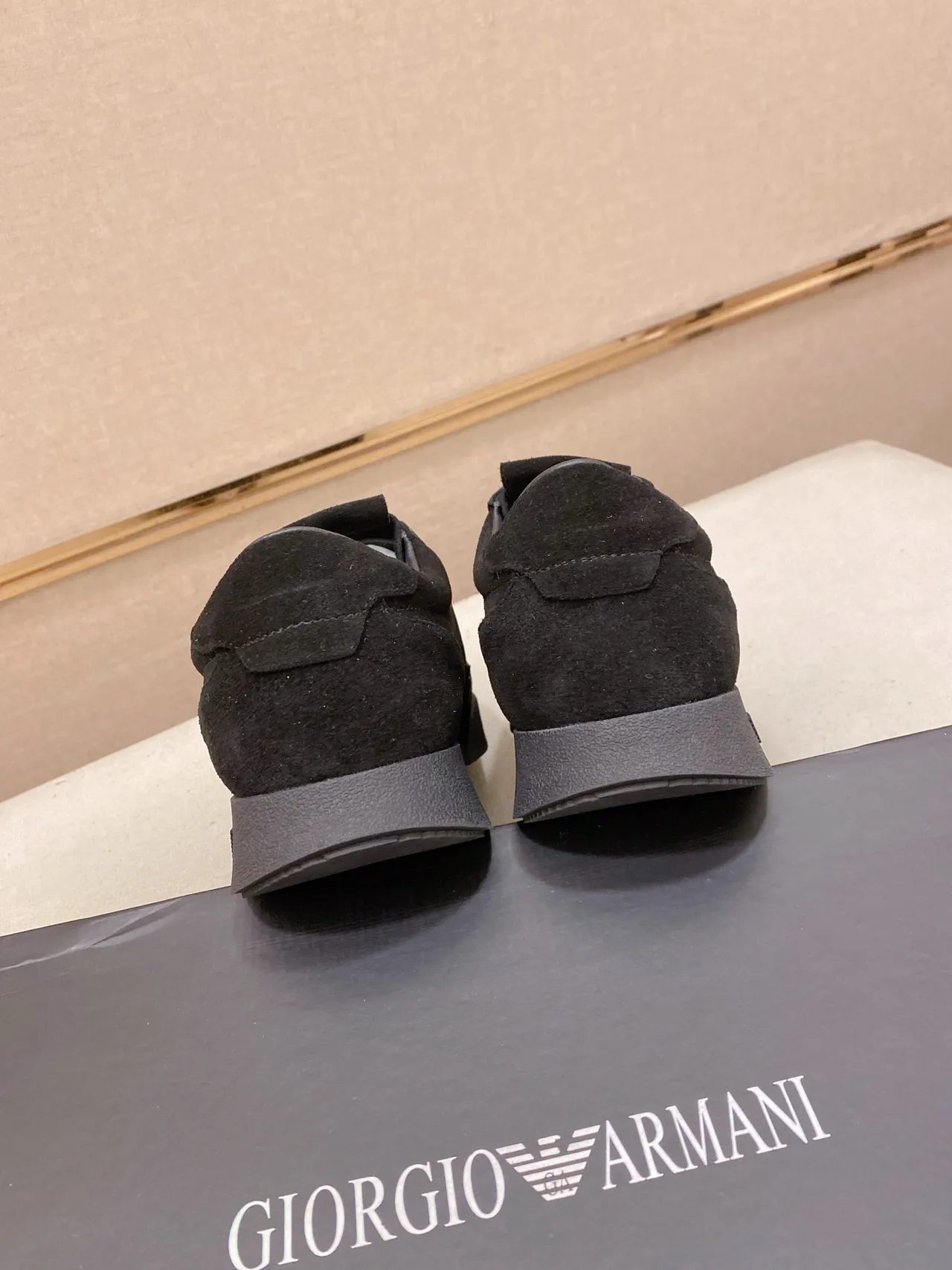 Emporio Armani Black Suede Lifestyle Sneaker