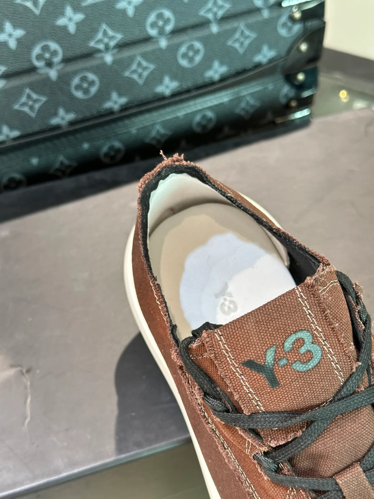 Y-3 Brown Canvas Lifestyle Sneakers