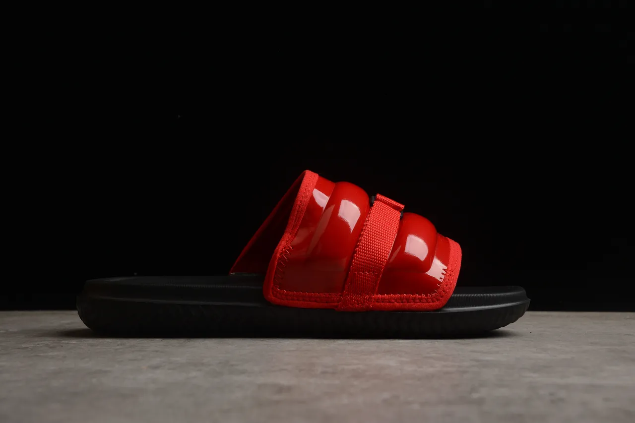 Air Jordan Hydro 7 Glossy Red Black Slippers