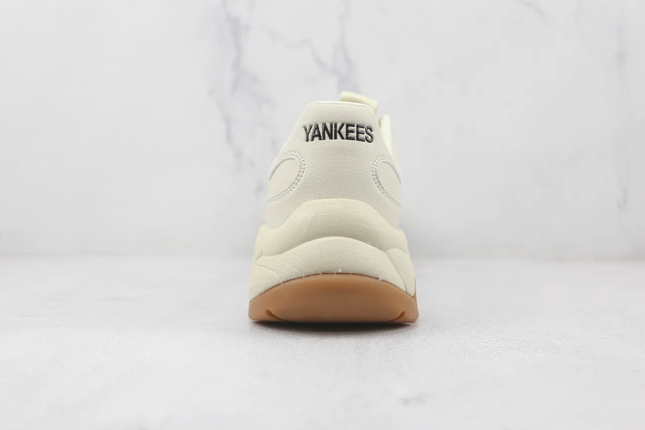 New Era Beige Black Sole Oversized NY Logo Chunky Sneakers