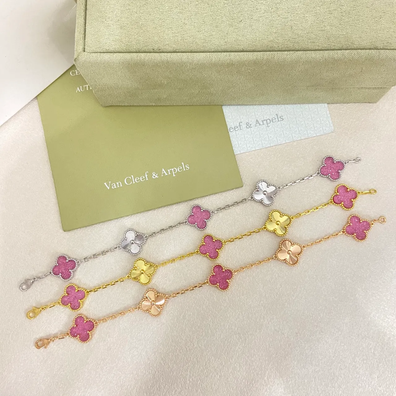 Van Cleef & Arpels Alhambra Four-Leaf Clover Motif Bracelet