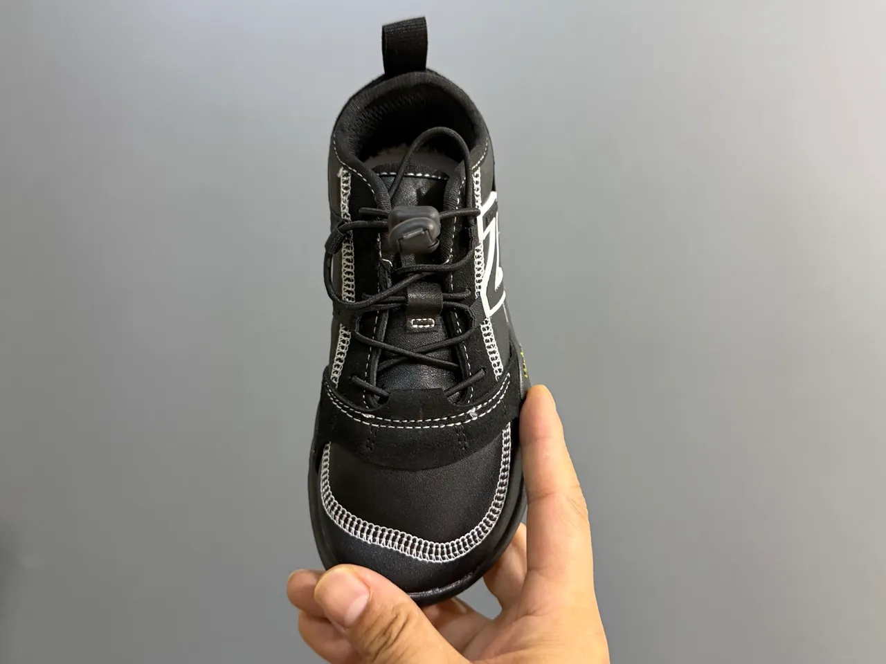 New Balance Silver Black Wide-Fit Vibram Sole Sneakers