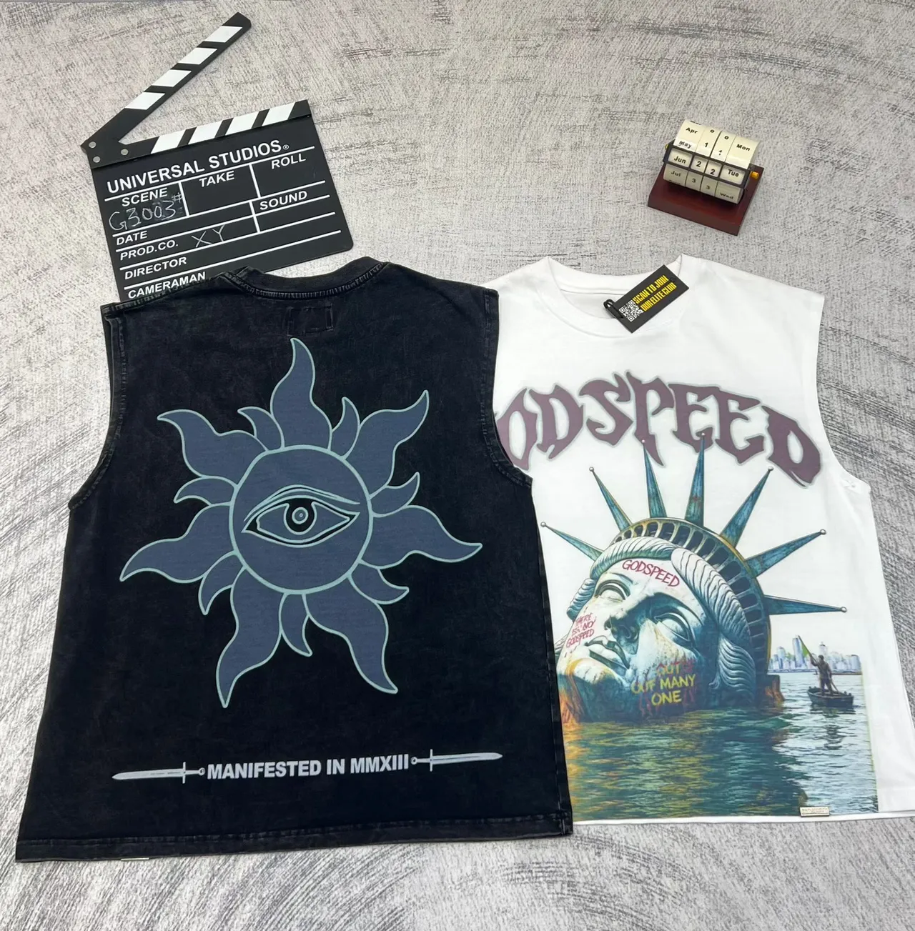 Godspeed Statue of Liberty Submerged Graphic Vest Top