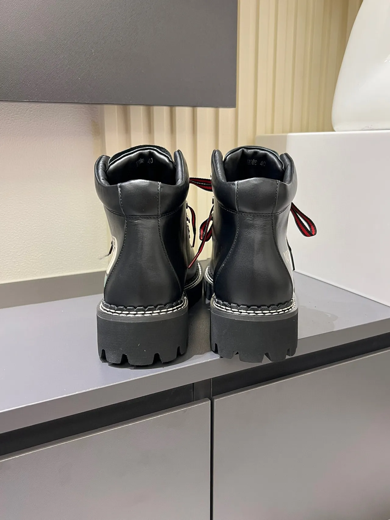 Gucci x The North Face Black Leather Hiking Boots
