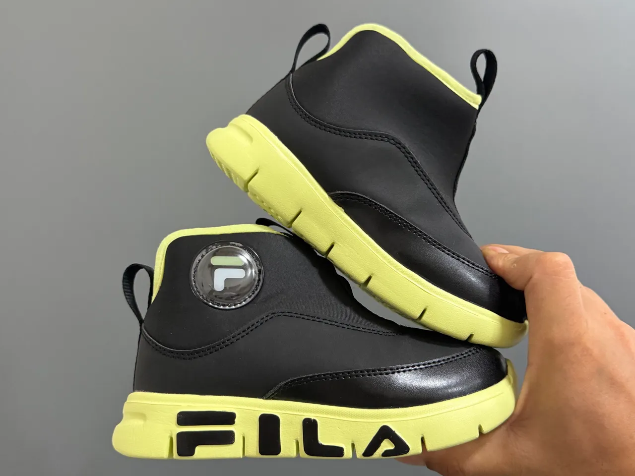 Fila Pink Black Ankle-High Insulated Snow Boots