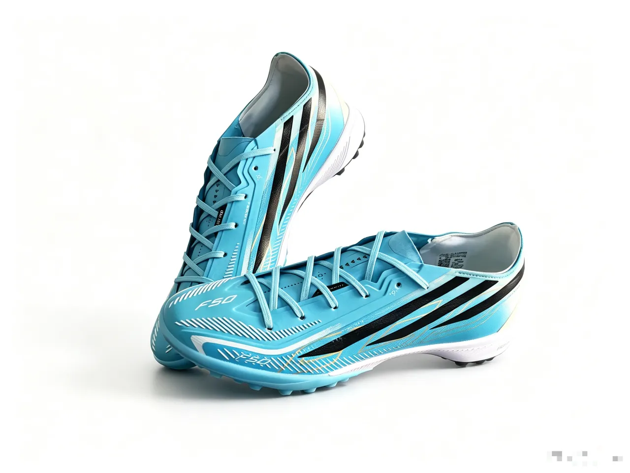 Adidas F50 Blue Black Low-Cut Synthetic Upper Molded Studs Turf Soccer Shoes