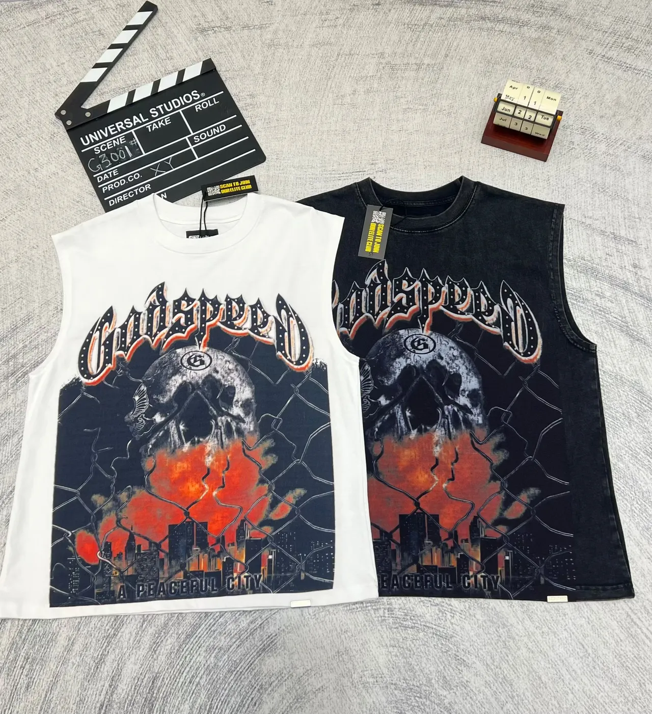 Godspeed A Peaceful City Graphic Sleeveless Vest Top
