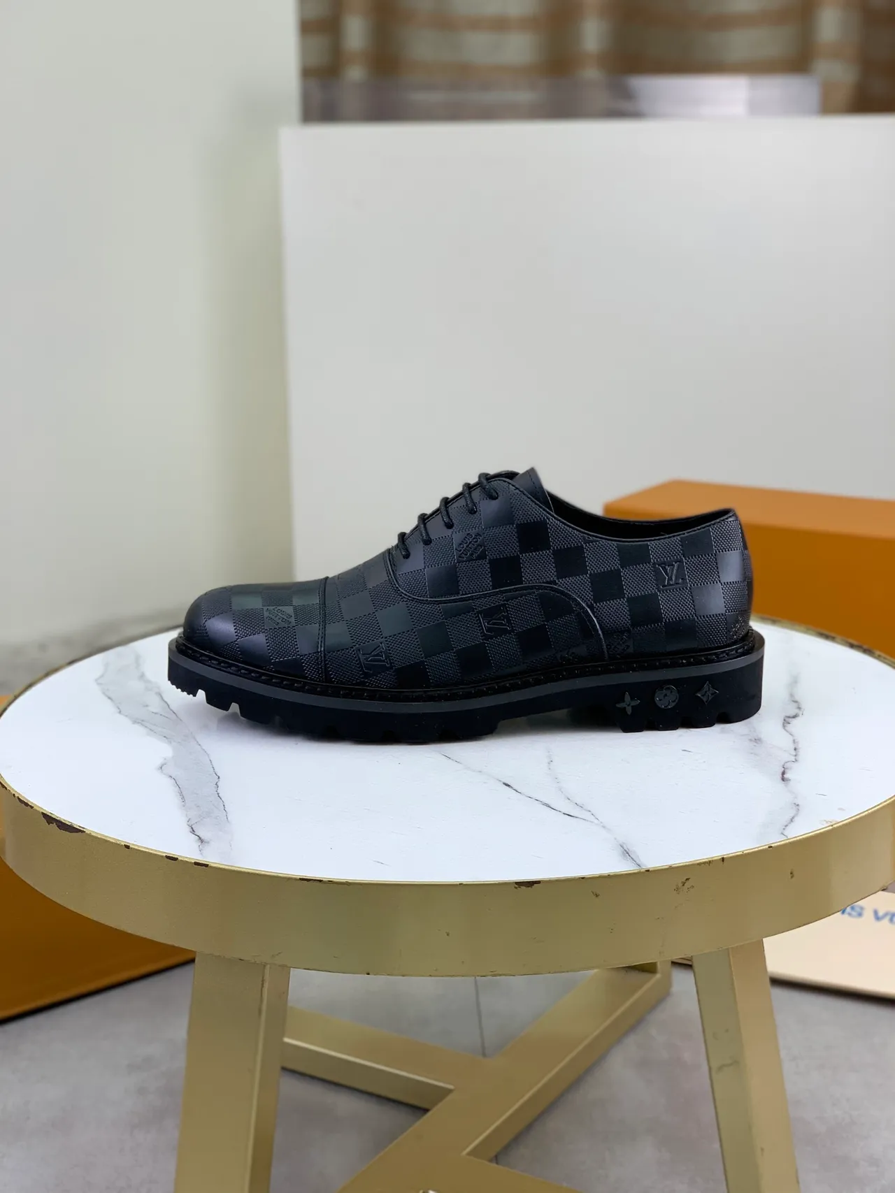 Louis Vuitton Damier Check Cap-Toe Oxford Shoes