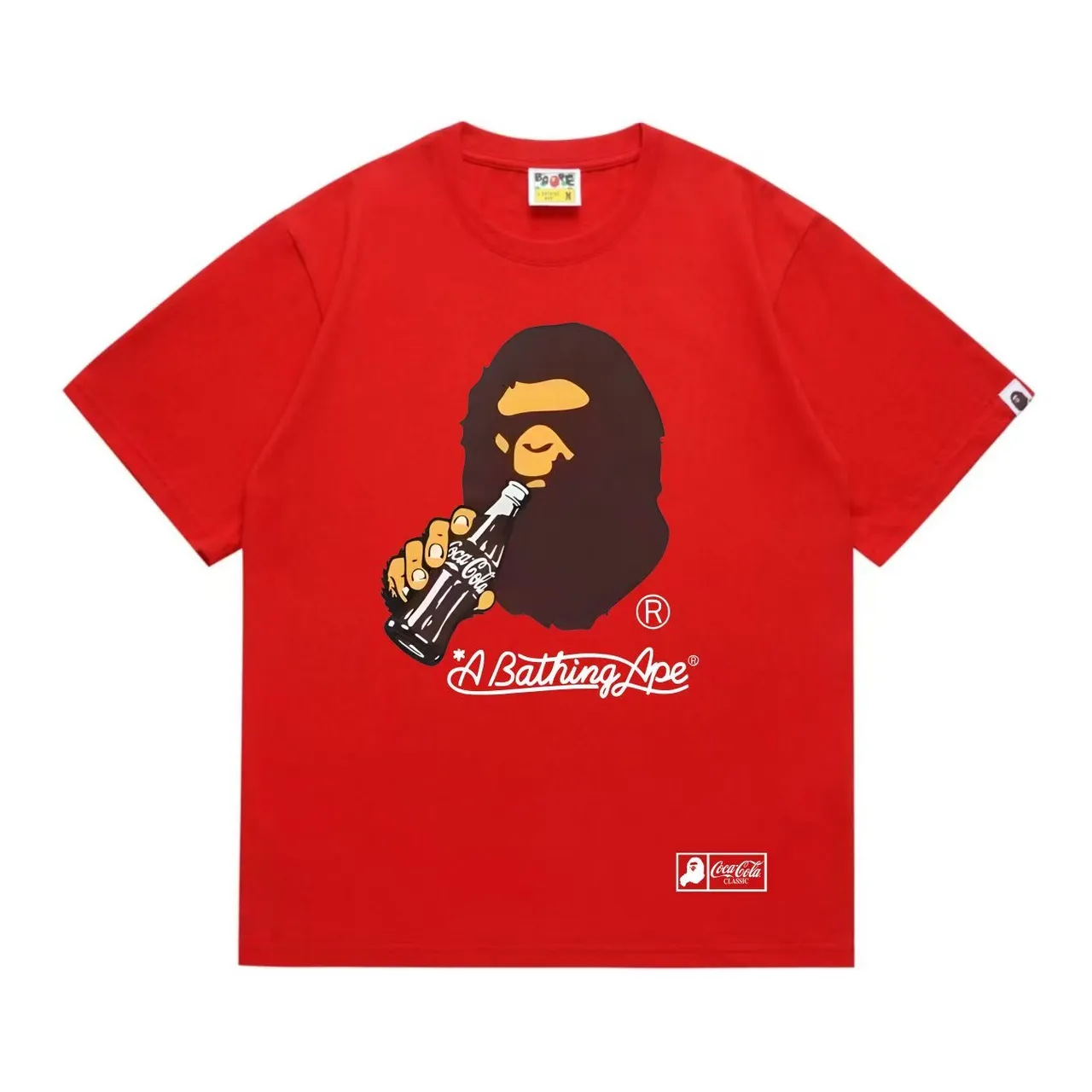 A Bathing Ape x Coca-Cola Classic Graphic Print Black T-Shirt