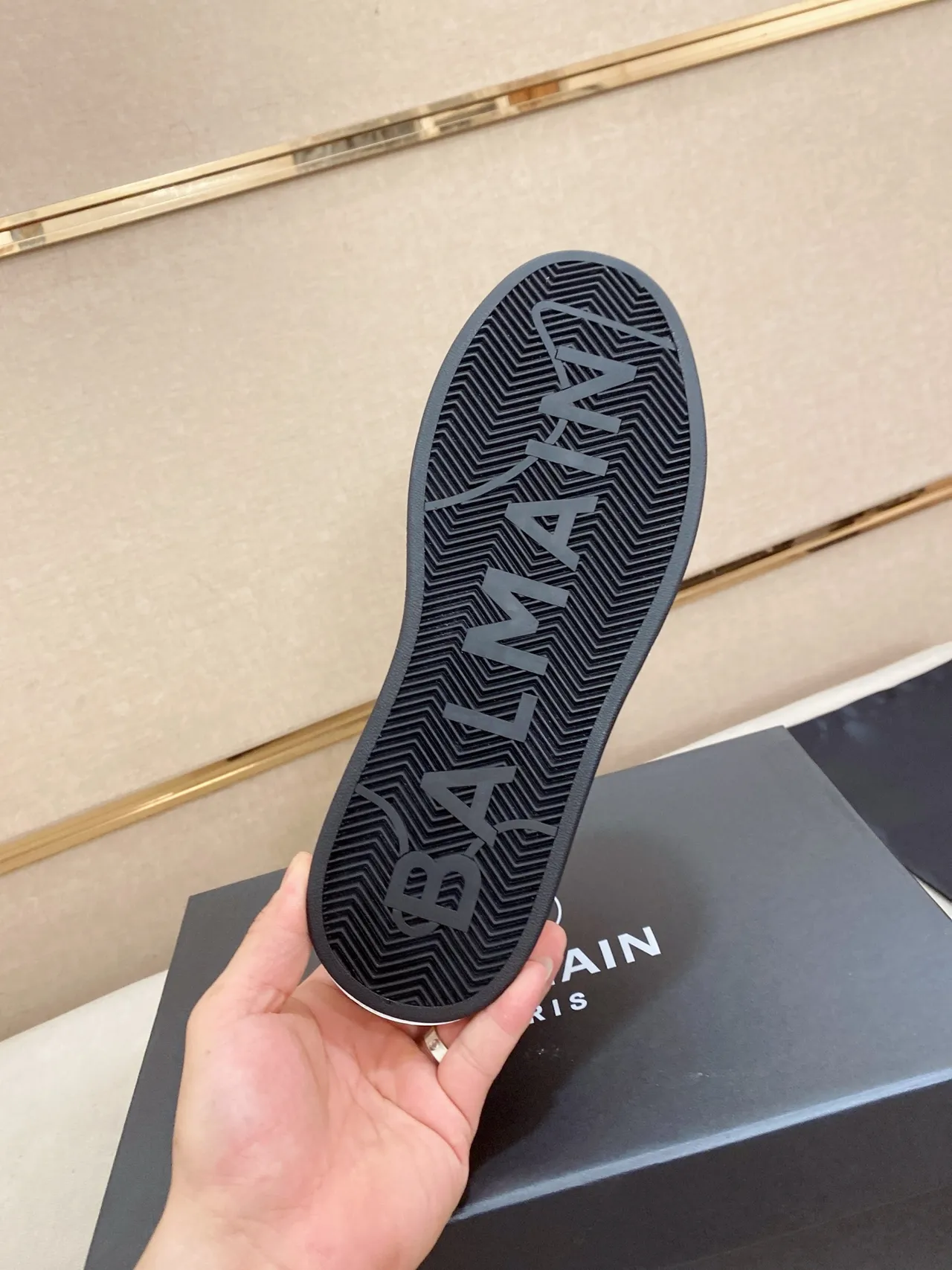 Balmain B-Court Heather Gray and White Lifestyle Sneakers